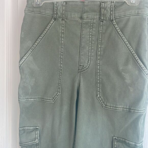 SPANX women's stretch twill ankle cargo pant in soft sage size M-Good Condition - Picture 6 of 11
